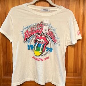 NWT Day Dreamer Vintage White Tee Rolling Stones RARE